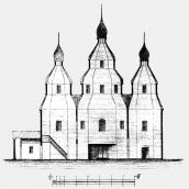 Розріз собору Св. Георгія у м. Таращі