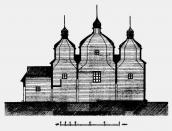 Розріз церкви в Малих хуторах