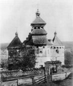 Church-castle in Sutkivtsi, west view