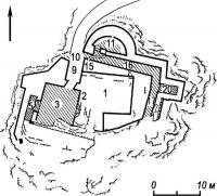План цитаделі акрополя Пантікапея