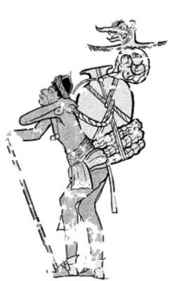 Іл. 46: Носильник. Фреска з Калакмуля,промальовка Саймона Мартіна. Іл. 46: Носильник. Фреска з…