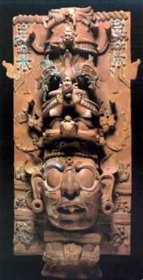 Іл. 90: К’ініч Ахав.Курильниця з “Храму Хреста” в Паленке. Іл. 90: К’ініч Ахав.Курильниця з…