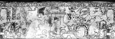 Іл. 119: Близнята з рештками Бога Маїсу.Justin Kerr. MayaVase Database 1004. Іл. 119: Близнята з рештками Бога…