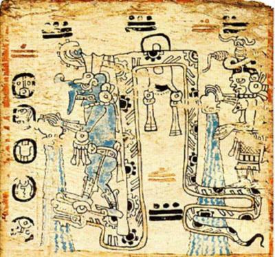 Іл. 143: Всесвітній потоп. Мадридський рукопис, стор. 73. Іл. 143: Всесвітній потоп. Мадридський…