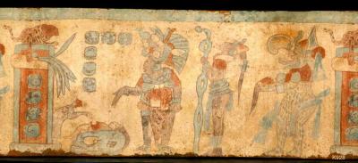 Іл. 211: Жертвопринесення людини перед стелою.Justin Kerr. MayaVase Database… Іл. 211: Жертвопринесення людини перед…