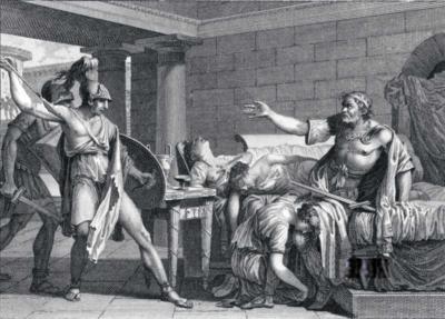 Ілл. 21. Юбер-Франсуа Гравело. Смерть Мітрідата. Ілюстрація з книги: Oeuvres… Ілл. 21. Юбер-Франсуа Гравело. Смерть…