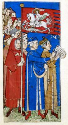 Іл. 14. Очільники Генуезької Республіки. «Кодекс Кочареллі», бл. 1340, fol.… Іл. 14. Очільники Генуезької…