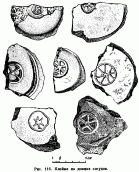 Рис. 116. Клейма на донцах сосудов