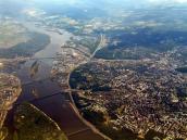 View on Dniper river valley in Kyiv