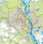 Рис. 1.4.4. Схема деяких малих річок Києва 1 – Горенка, 2 – Котурка, 3 –… Рис. 1.4.4. Схема деяких малих річок…