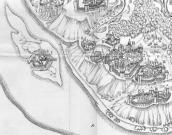 Рис. 2.3.3.23. Укріплення на острові навпроти Видубицького монастиря (1) на… Рис. 2.3.3.23. Укріплення на острові…