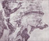 Рис. 2.3.1.9. «Полювання на кабана», фреска Софії Київської Рис. 2.3.1.9. «Полювання на кабана»,…