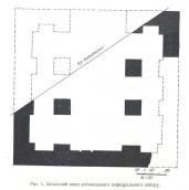 Рис. 2.4.2.2.1.24. План кафедрального костелу на місці суч. Житнього ринку за… Рис. 2.4.2.2.1.24. План кафедрального…