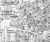 Рис. 2.4.2.4.30. Старі торгові ряди та старий Гостинний двір на фрагменті… Рис. 2.4.2.4.30. Старі торгові ряди та…