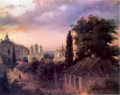 Рис. 2.4.2.4.2.4. Покровська церква на малюнку В. Штернберга, 1837 р. Рис. 2.4.2.4.2.4. Покровська церква на…