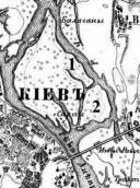 Рис. 2.5.6.2. Труханів та Долобецький острови на мапі Київської та… Рис. 2.5.6.2. Труханів та Долобецький…