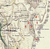 Рис. 2.5.8.24. Воскресенська Слобідка на мапі 1914 р.: 1 – піщаний пагорб на… Рис. 2.5.8.24. Воскресенська Слобідка…