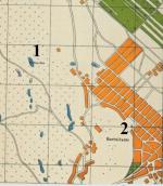 Рис. 2.7.11.46. Бортничі на мапі 1943…