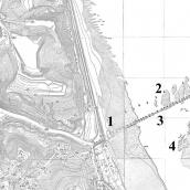 Рис. 2.7.12.2. Район Неводничів-Видубичів на топографічній основі 1925 р.: 1 –… Рис. 2.7.12.2. Район…