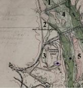 Рис. 2.7.12.6. Видубичі на лоції 1934 р.: 1 – територія суч. Наводницького… Рис. 2.7.12.6. Видубичі на лоції 1934…