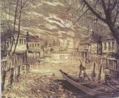 Рис. 2.7.2.8. Труханів острів під час повені 1937 р. Затоплена вулиця… Рис. 2.7.2.8. Труханів острів під час…