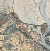 Рис. 2.7.6.11. Абриси Гавані та Оболоні на мапі генерального плану 1936 р.… Рис. 2.7.6.11. Абриси Гавані та…