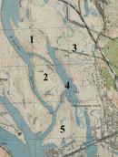 Рис. 2.7.8.4. 1 – Сучасне урочище Горбачиха, 2 – північна частина сучасного… Рис. 2.7.8.4. 1 – Сучасне урочище…