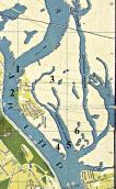 Рис. 2.7.9.8. Труханів острів на мапі 1931 р.: 1 – гавань яхт-клуба, 2 –… Рис. 2.7.9.8. Труханів острів на мапі…