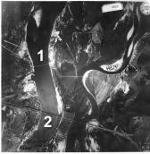 Рис. 2.8.1.18. Радянські переправи в північній частині київської заплави… Рис. 2.8.1.18. Радянські переправи в…