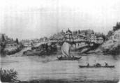 Зображення човнів на Дніпрі, 1843 р.