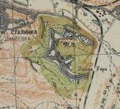 Лисогірський форт на мапі 1933 р.