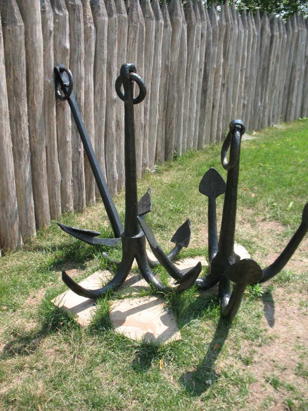 Anchors of river boats