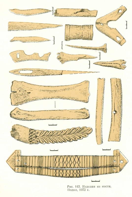Products made of bone, ancient Podil