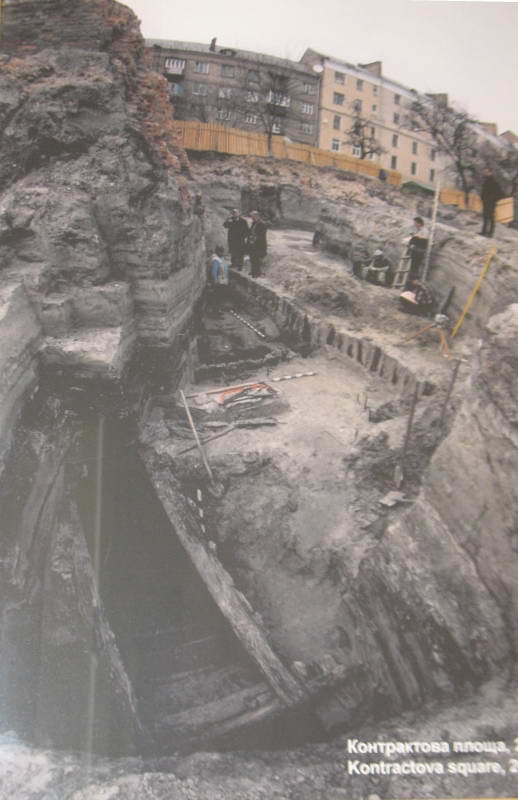 The excavation area on Contract square