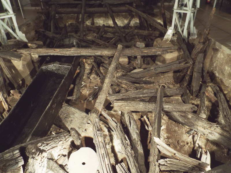 Rests of the wooden bridge of Х century