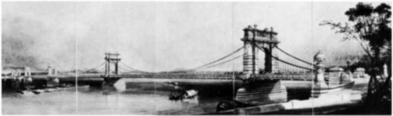 Ескіз Ланцюгового мосту у Києві