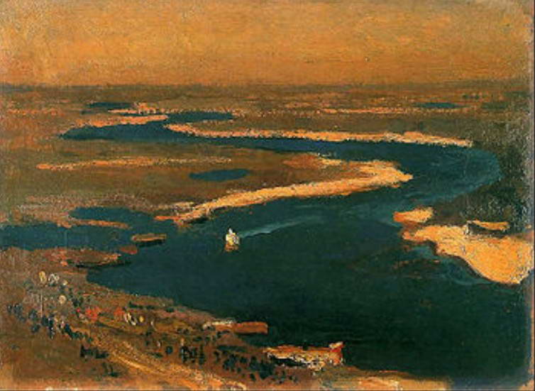 Вид на Дніпро в Києві, 1904 р.