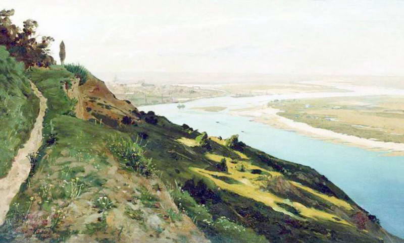 Вид з правобережних круч на долину…