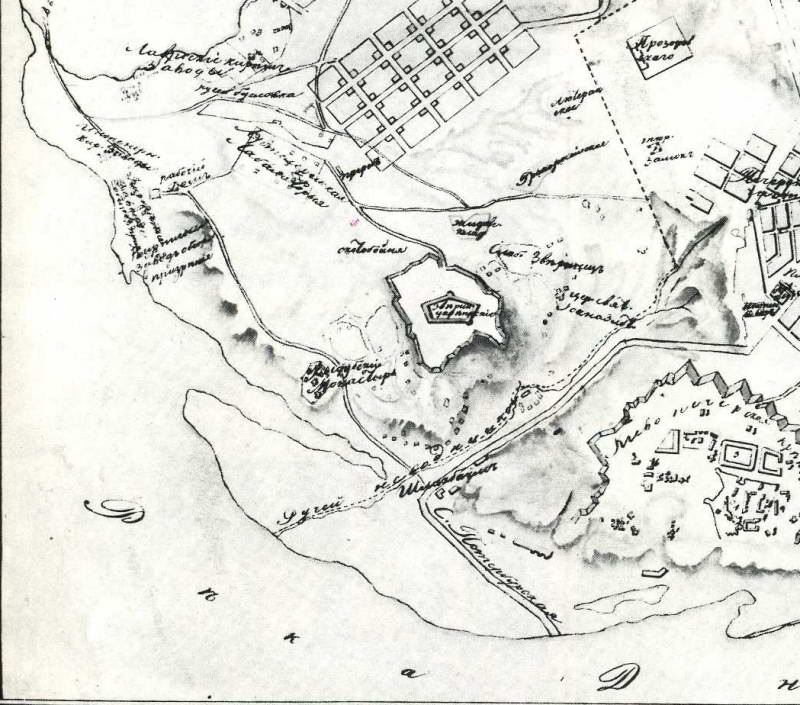 Урочище Неводничі на мапі на 1833 р.