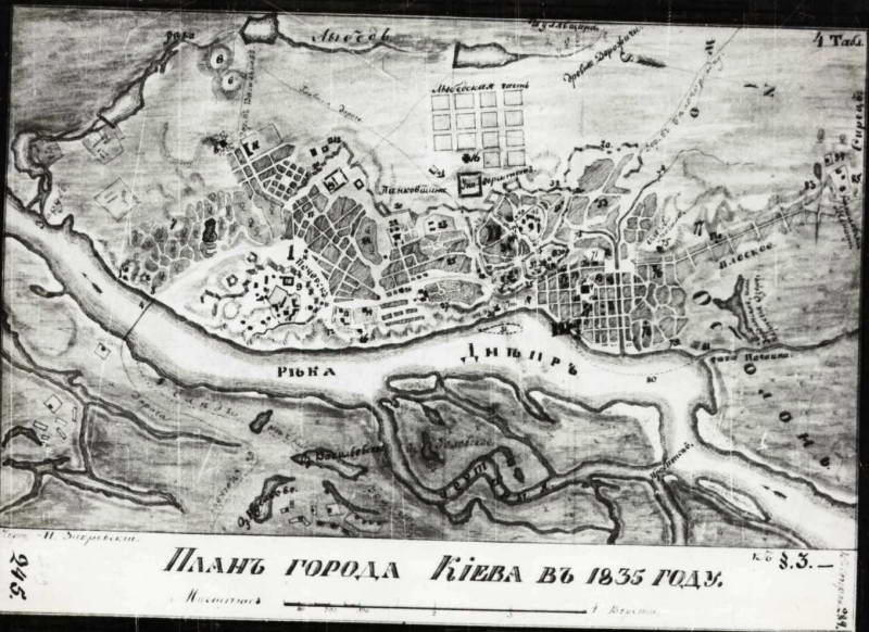 Долина Дніпра на мапі Києва