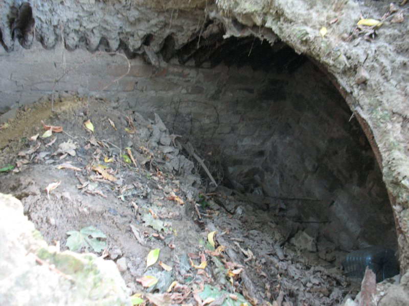 Shelter near the buildings on the…