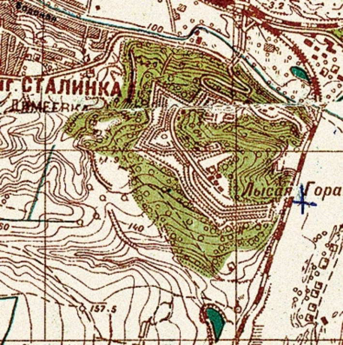 Лисогірський форт на радянській мапі…