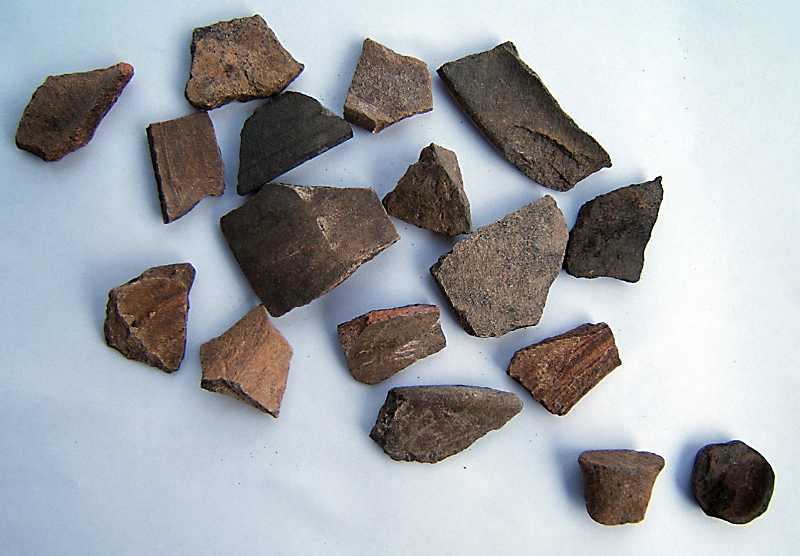 42. Fragments of Cossack pottery